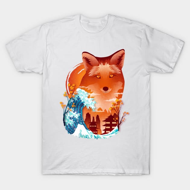 Fox Landscape T-Shirt by rioaditama